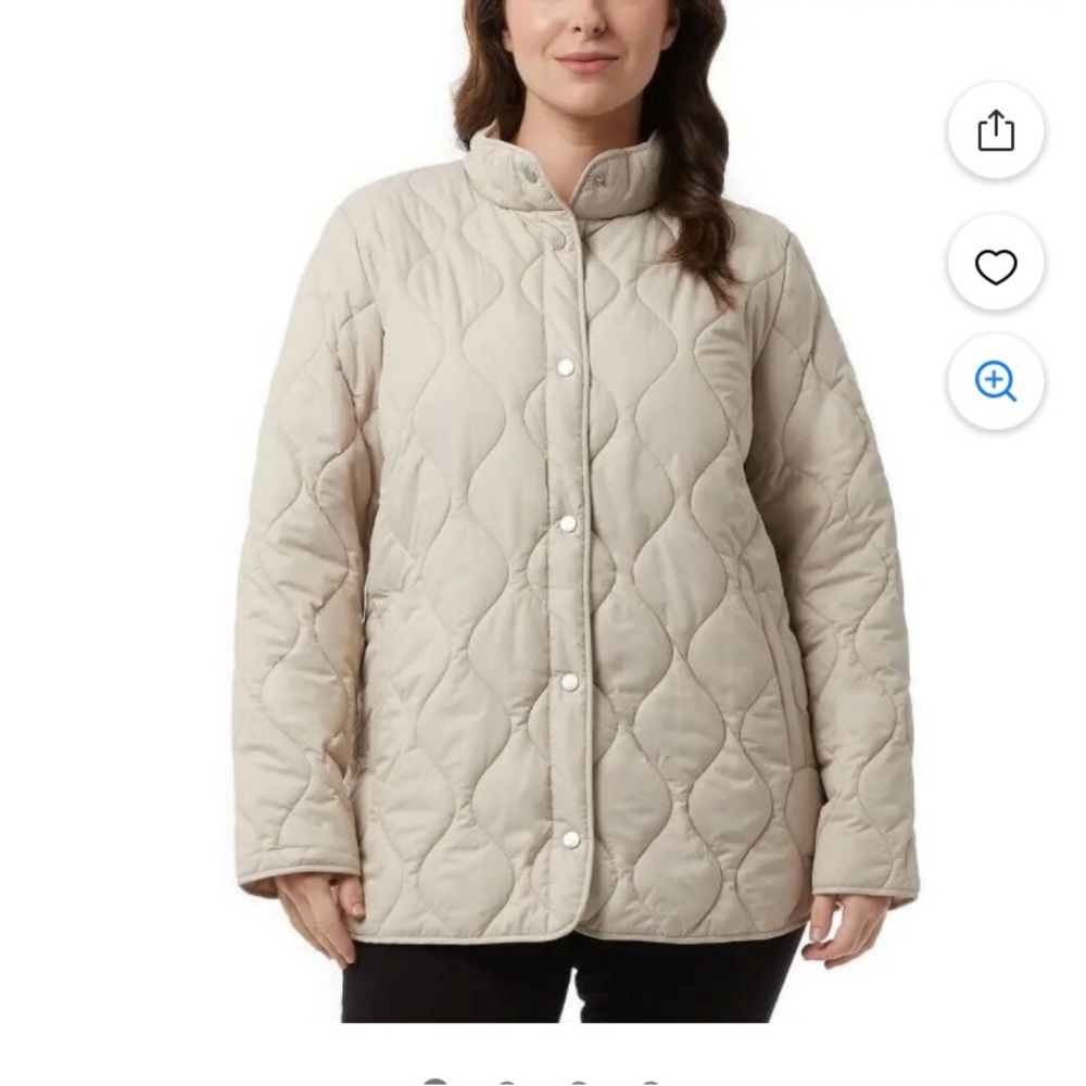 32 Degrees Ladies’ Quilted Jacket (Beige Coconut) Large